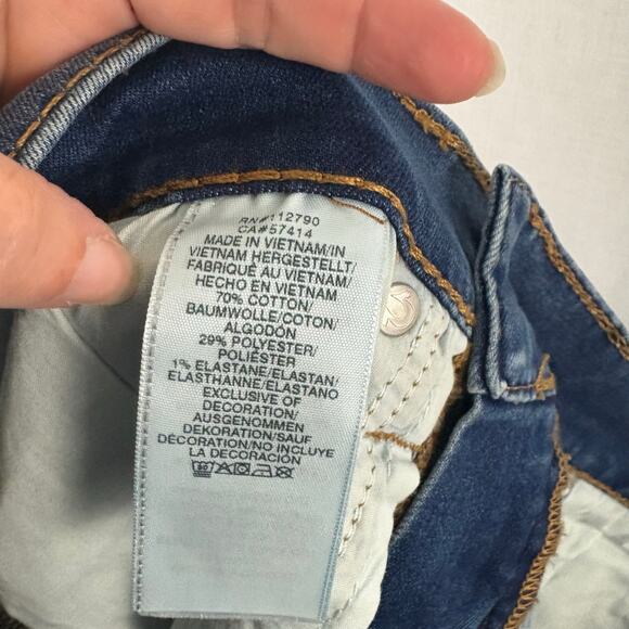 True Religion Jeans Mens W30 L34 Blue Geno Relaxed Slim Fit Distressed Denim - Picture 4 of 8